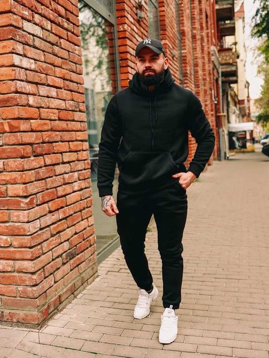 Спортивный костюм мужской зимний на флисе BL теплый кофта штаны