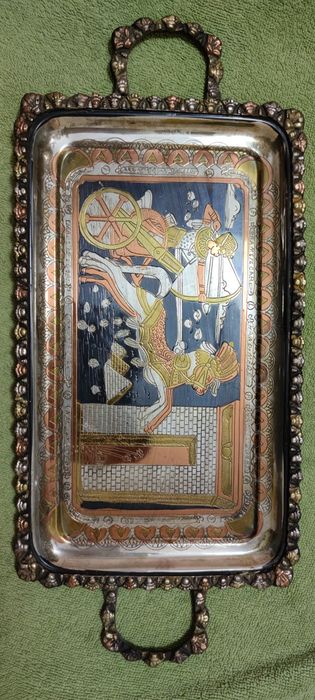 Поднос для кофе чая рознос, металл, Египет 90тые раритет