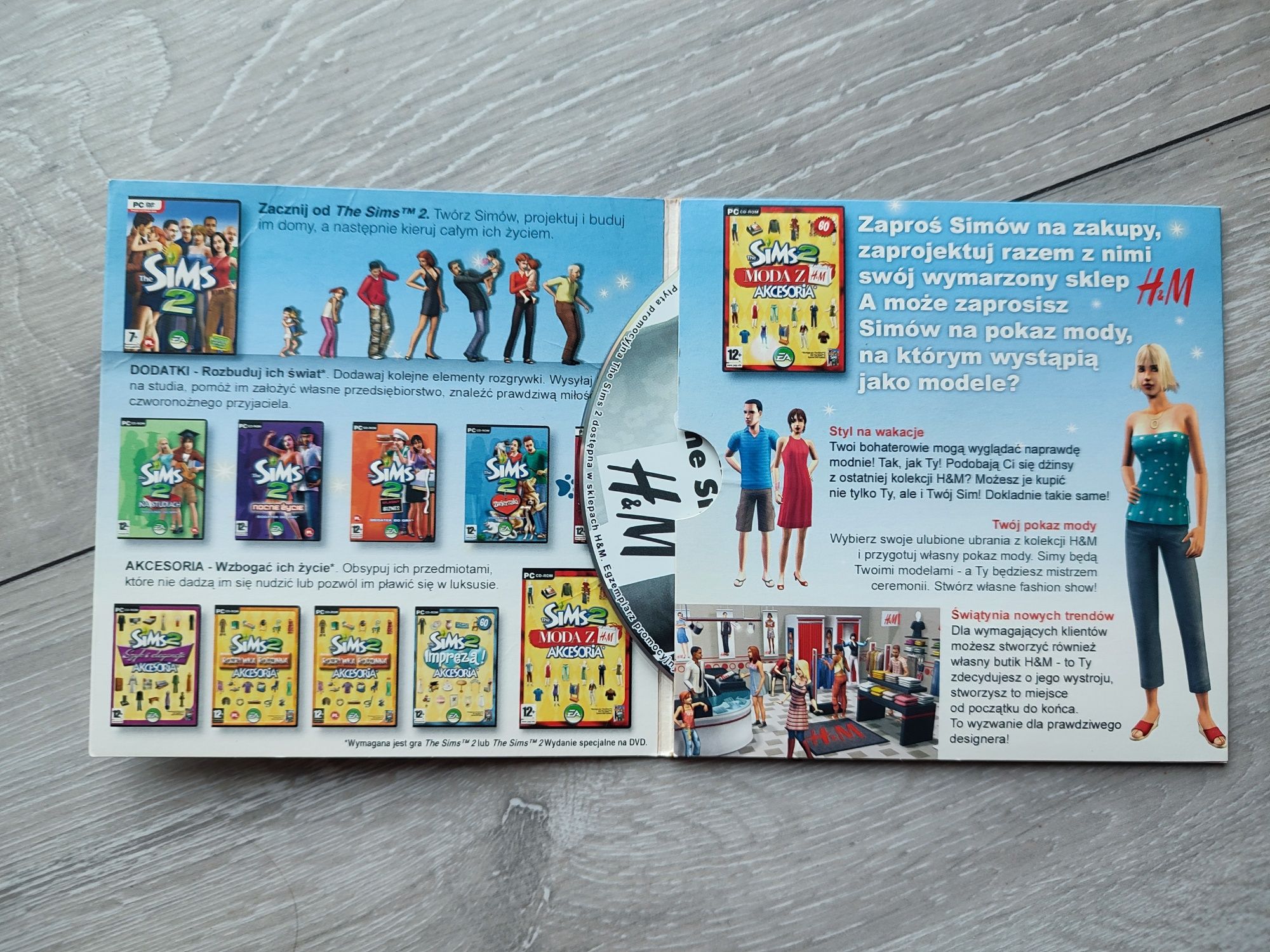 Płyta PC CD-ROM the Sims 2 H&M