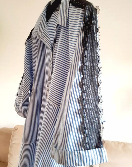 Zara koszulowa sukienka z koronką - R 40/ L
