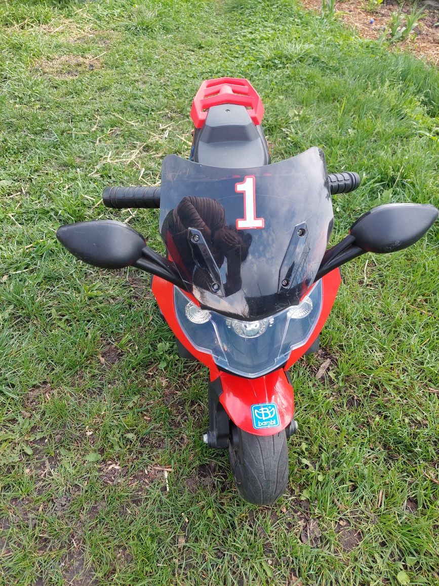 Дитячий мотоцикл на акумуляторі Bambi M-3582EL-3 червоний