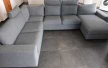 VIMLE Sofá canto, 5lugd c/chaise longue, c/braços largos/Gunnared cinz
