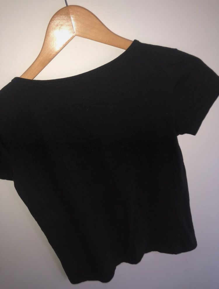 czarny t-shirt basic czarna koszulka z paskami sinsay