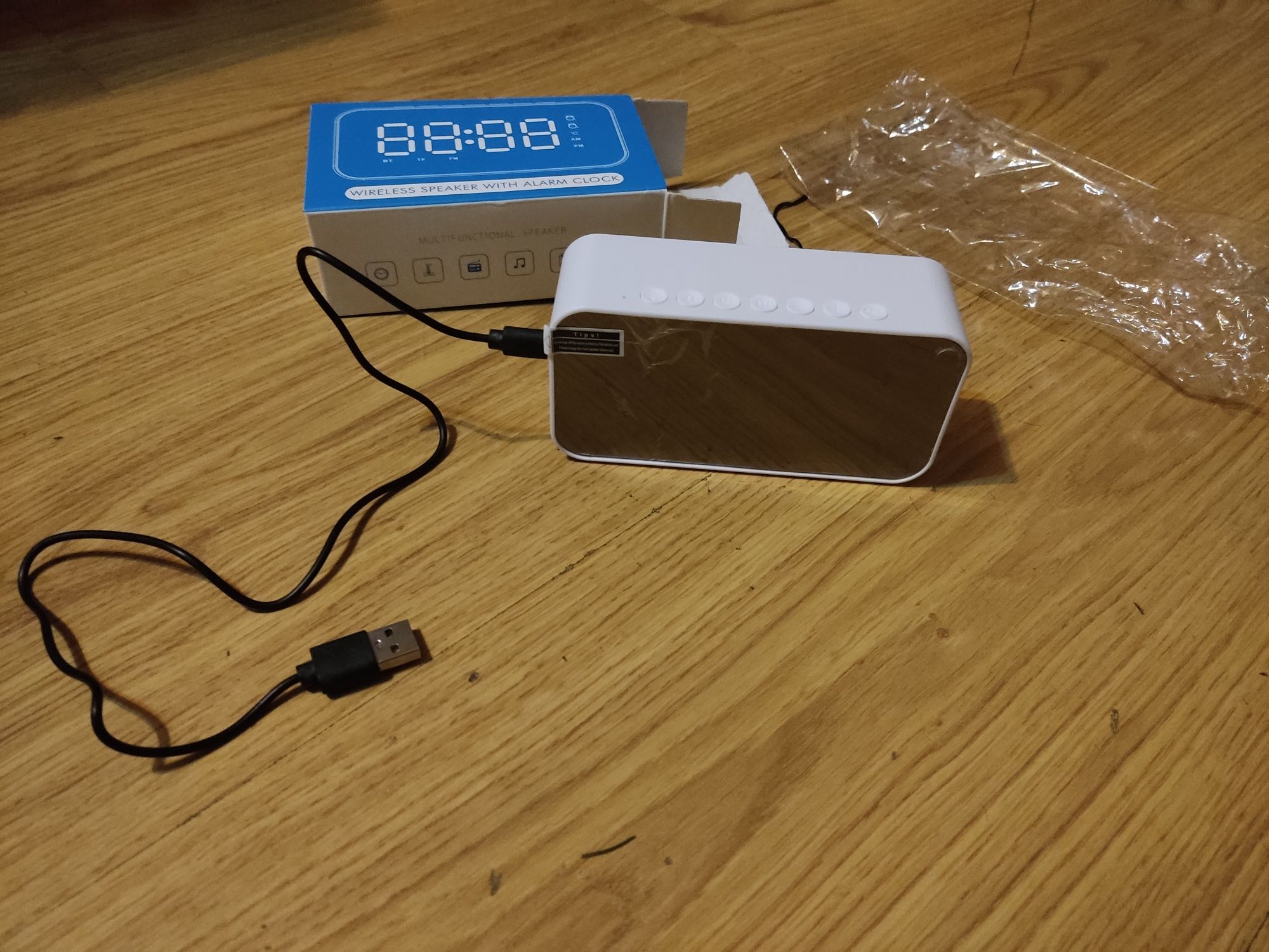 Zegarek cyfrowy zegar budzik radio bluetooth