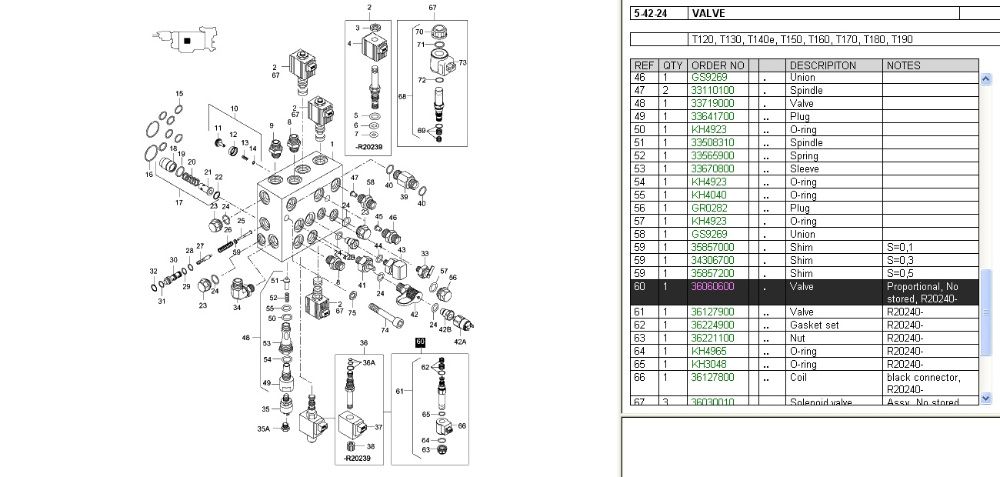 Elektrozawór hydrauliczny VALTRA V360606.00