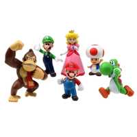 Mario zestaw figurek 6szt, Donkey Kong, Luigi, Yoshi, Peach, Toad