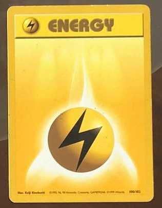 Karta Pokemon Lightning Energy Base Set 100/102
