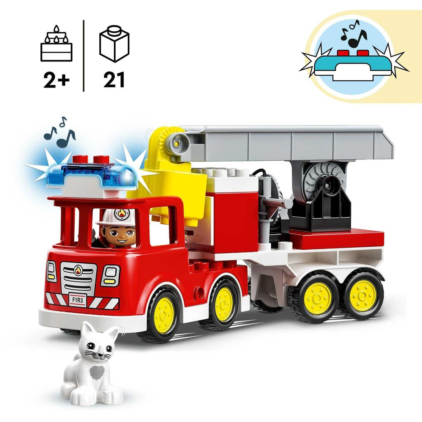 Zestaw klocków LEGO Duplo 10969 Wóz strażacki 10969 dla najmłodszych