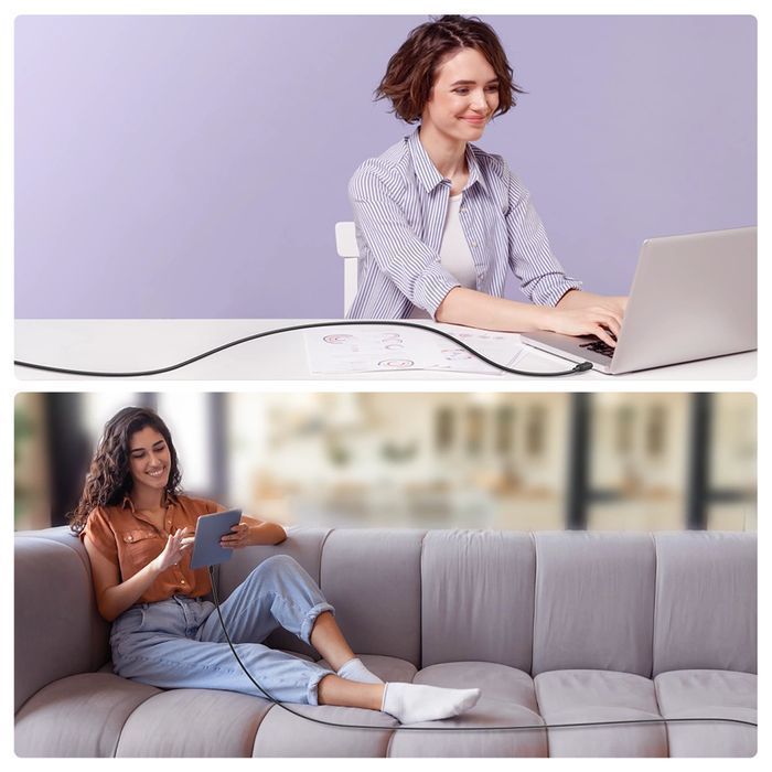 Kabel USB C - USB C 100W 1,2 m Joyroom S-CC100A14 - czarny