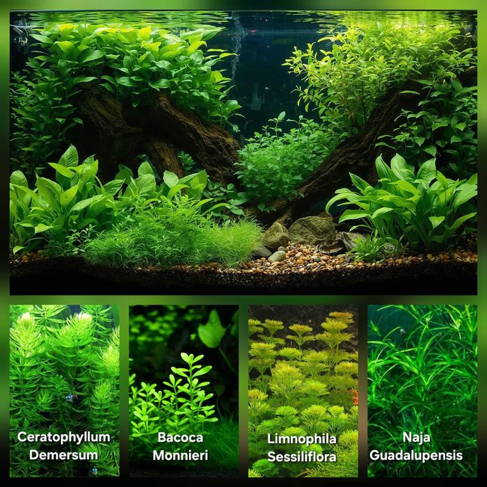 Pack 47 plantas Aquário - 7 espécies
