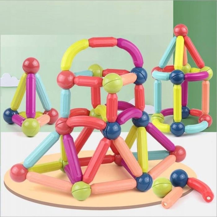 Klocki Magnetyczne Zestaw Konstrukcyjne 84 Elem. Magnetic Sticks Eduka
