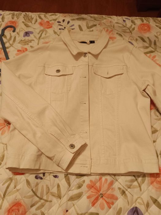 Casaco de ganga branco