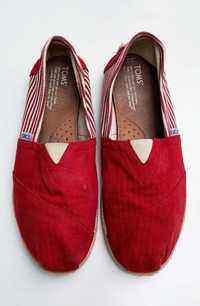 Espadryle Toms Czerwone Paski W9 40 Tenisówki