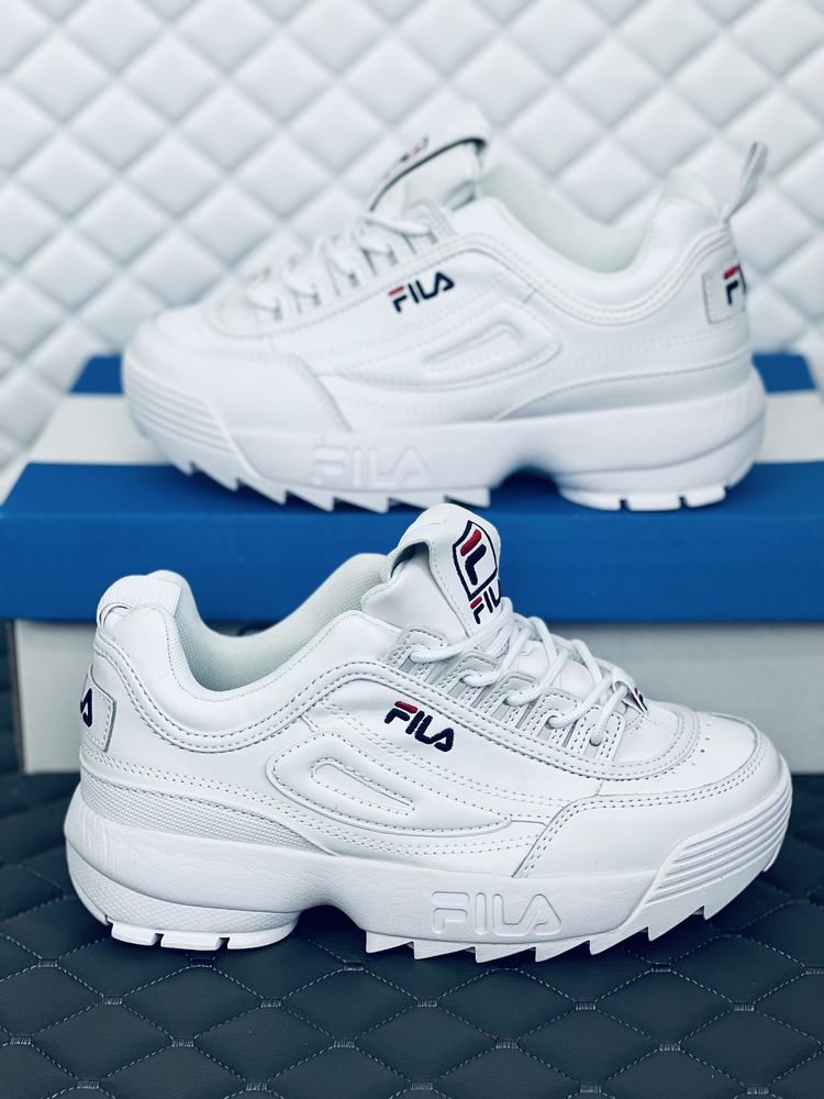 Кросівки жіночі білі Fila Disraptor white кроссовки Fila Фила