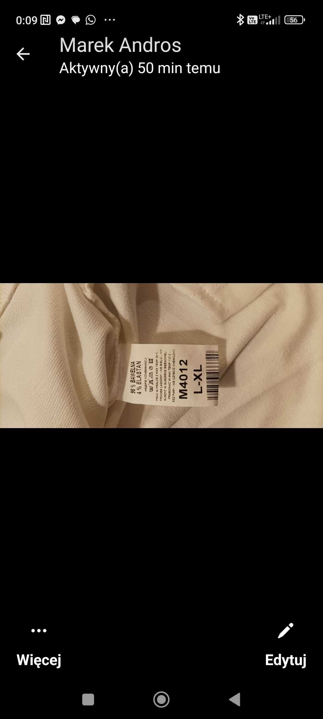 Bluza damska biała z zielonym napisem Vogue