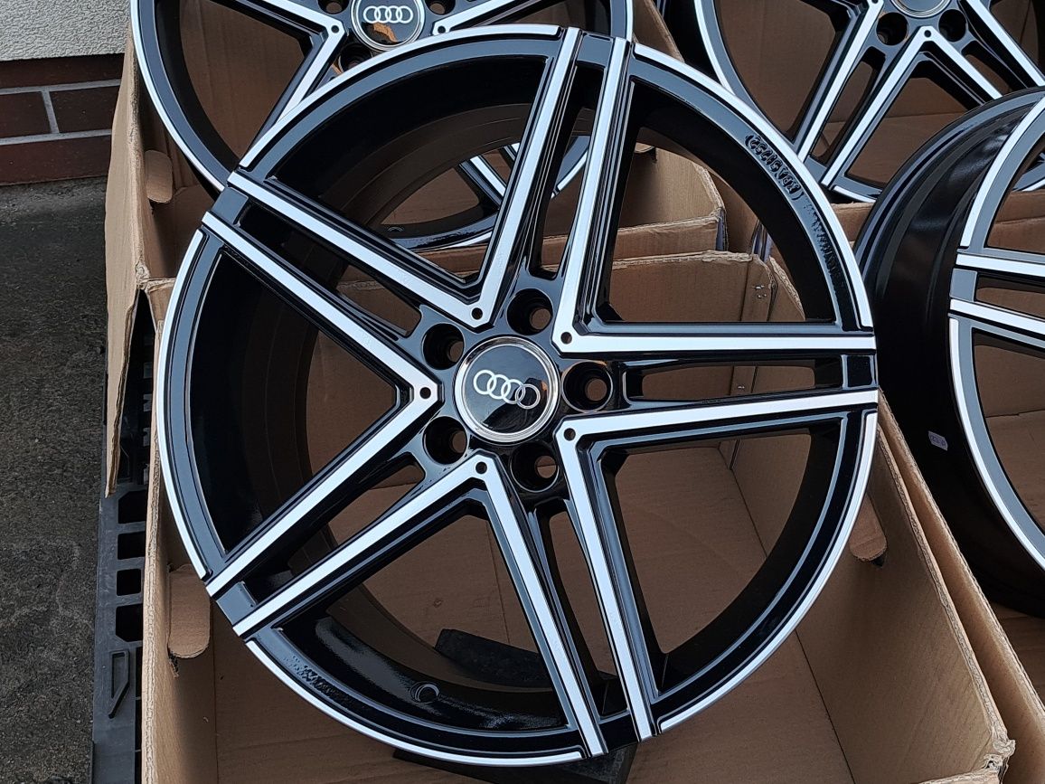 Alufelgi 18 AUDI 5x112 A4 B7 B8 B9 A6 C6 C7 C8 Q5 TT ET35 Czarne DM4