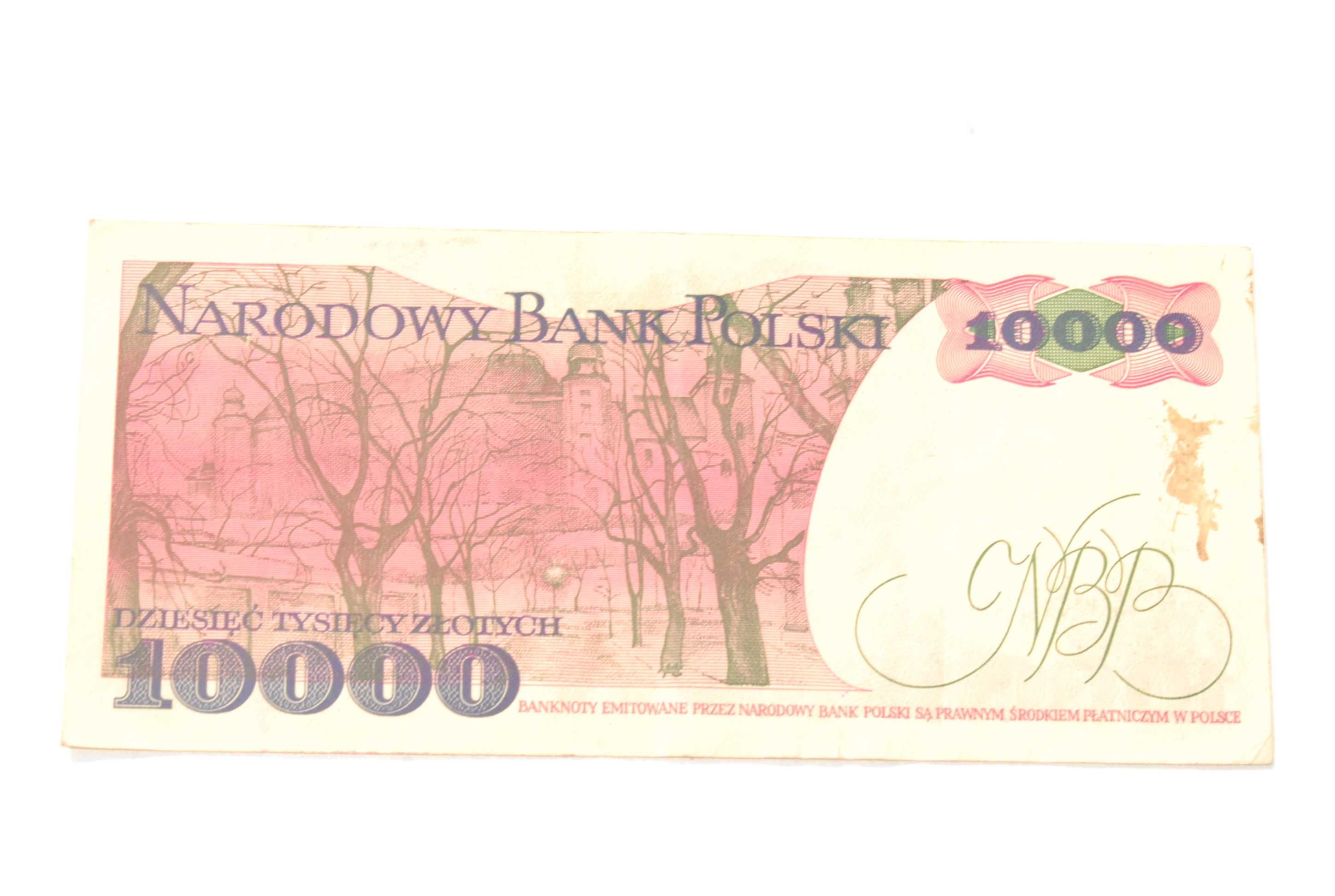 Stary banknot 10000 złotych Wyspiański 1988 antyk unikat kolekcjonersk