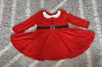 68 H&M NOWA czerwona świąteczna sukienka na Święta Boże Narodzenie