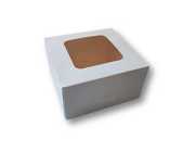 Opakowanie pudełko z okienkiem koszyk na ciasto 13x13x7cm weselne
