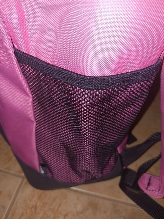 Plecak Adidas różowy szkolny z bocznymi kieszeniami z siatki nowy