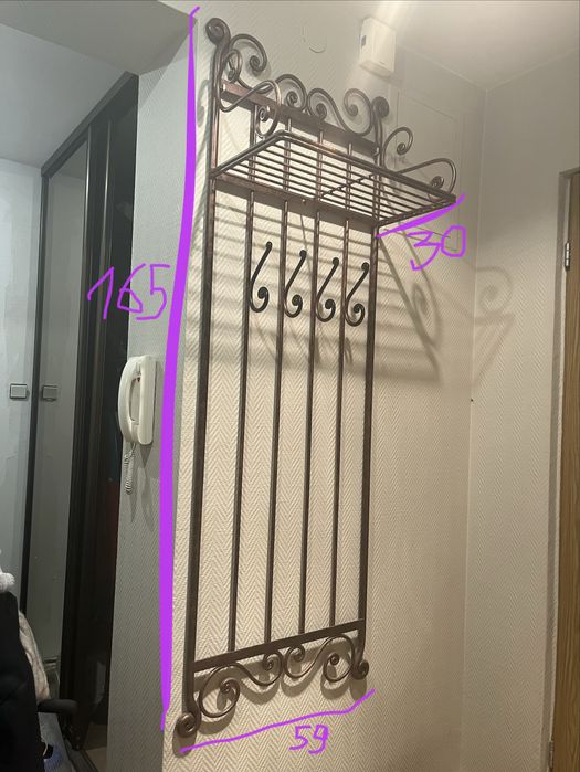 Zestaw mebli do przedpokoju krzesło stolik kinkiety lustro wieszak