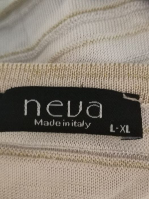 Neva Made in Italy srebrno złota bluzka rozm L / XL, sylwestrowa