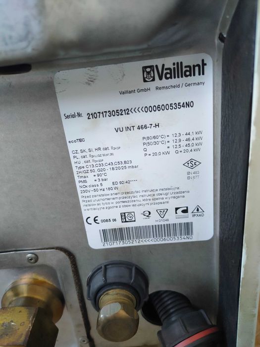 Kocioł gazowy Vaillant kondensacyjny jednofunkcyjny 46kW