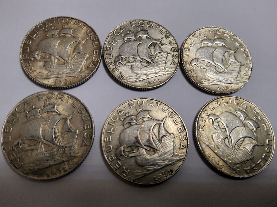 Moedas antigas de 2,50 escudos