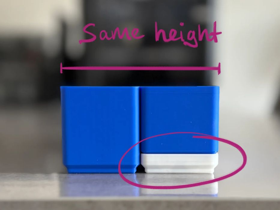 Adaptadores de Altura Gridfinity (1x1 a 3x3)