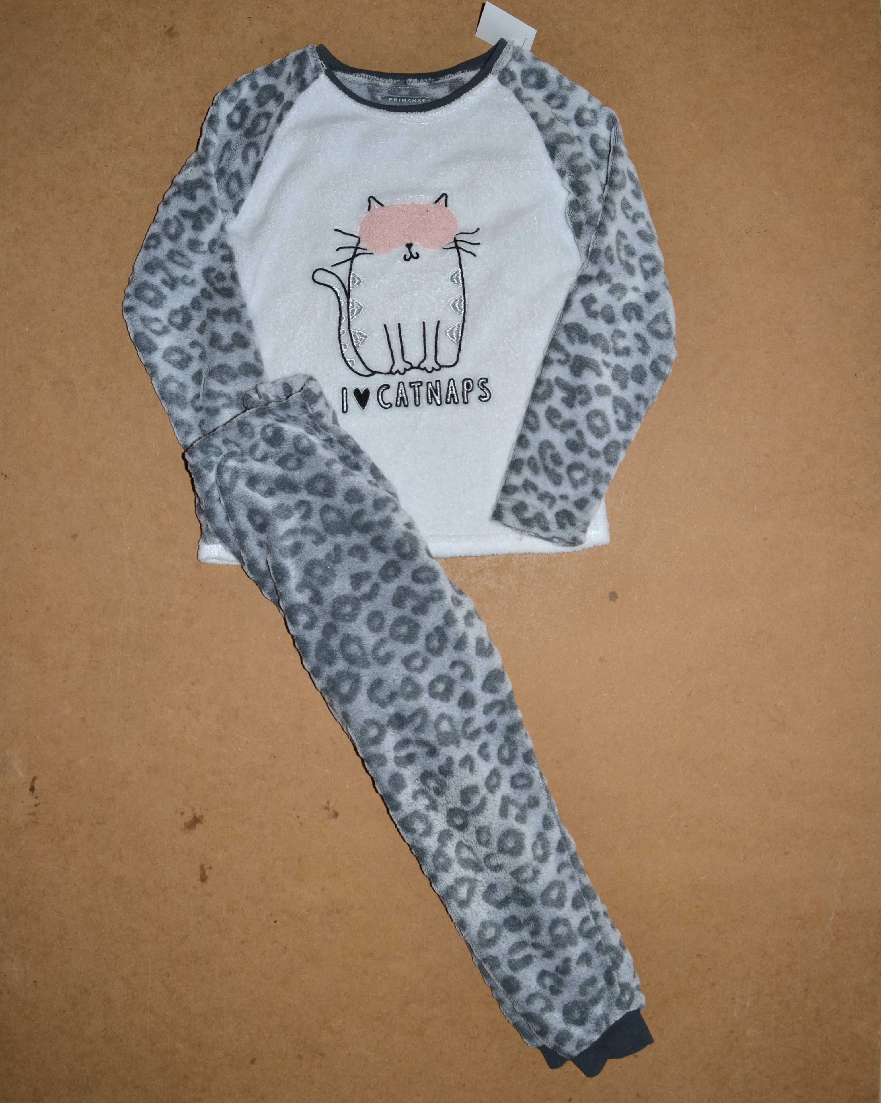 2^ primark strój pluszowa świąteczna piżama Kotek 8/9 Lat_128/134cm