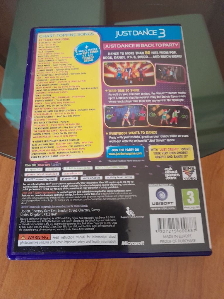 Just Dance 3 .Stan BBD .X box 360