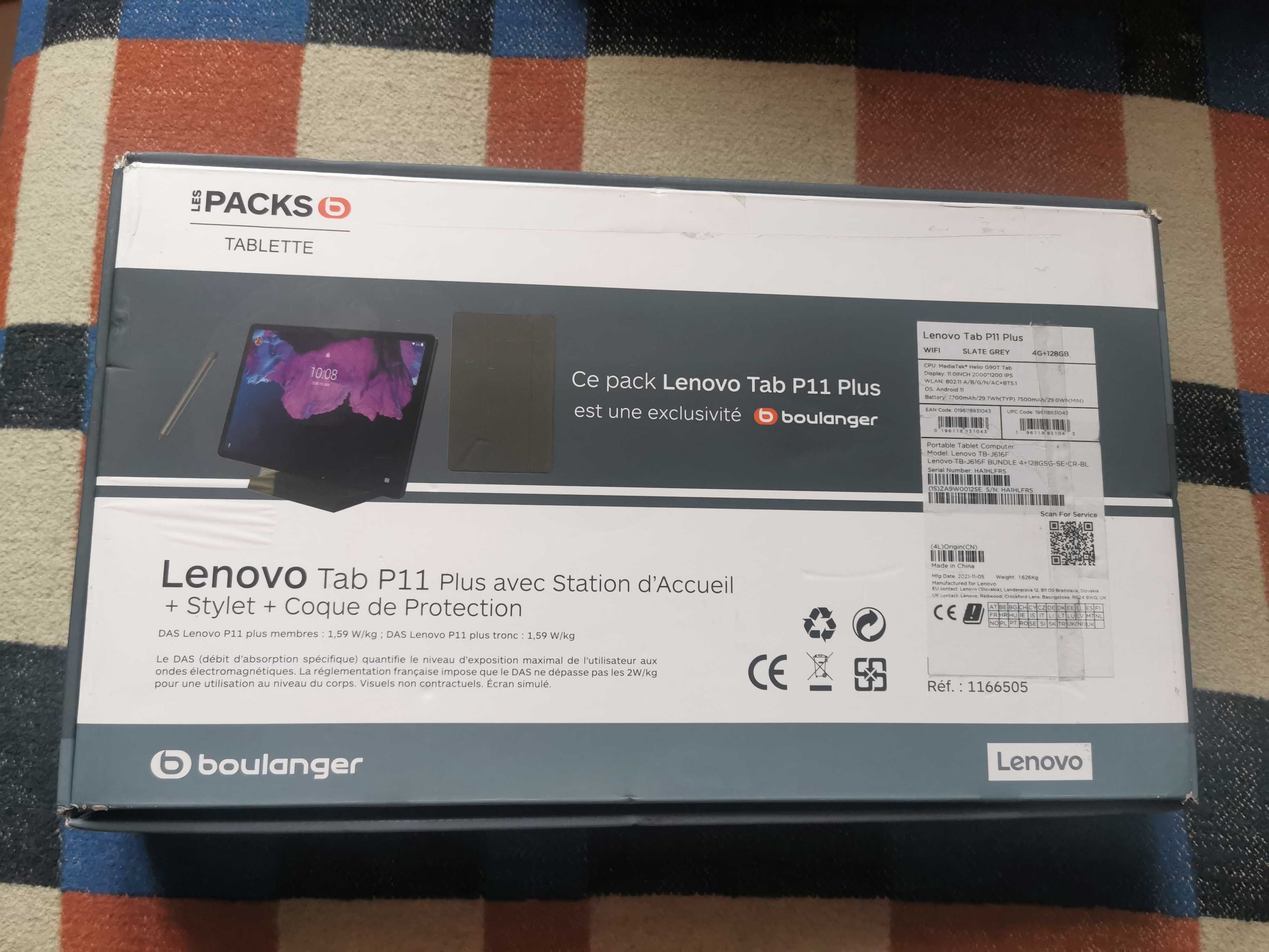 Tablet Lenovo P11 Plus 2K + rysik + etui + stacja dokująca !!!