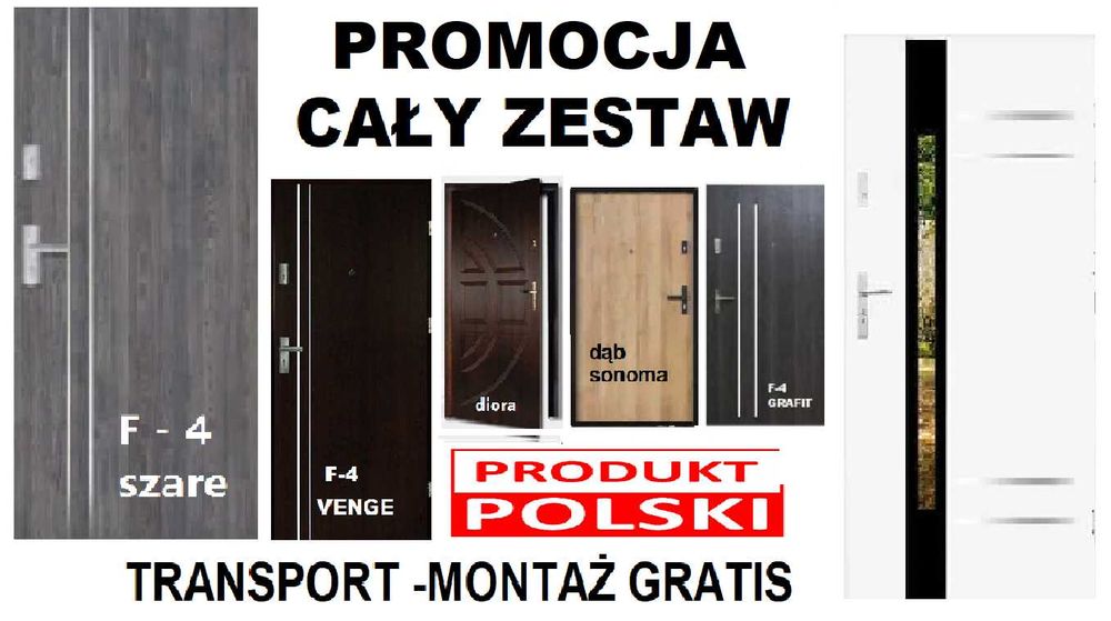 Drzwi zewnętrzne wejściowe-wewnątrzklatkowe do mieszkania z MONTAŻEM
