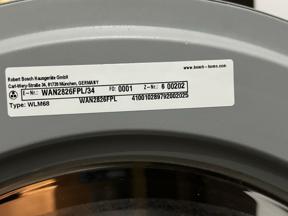 Pralka BOSCH serie 4 VarioPerfect WAN2826FPL  8kg, 1400 obr./min