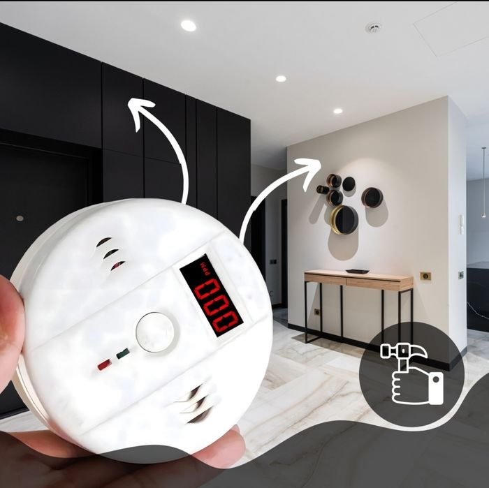 Czujnik czadu tlenku węgla z wyświetlaczem LCD – bezprzewodowy detekto