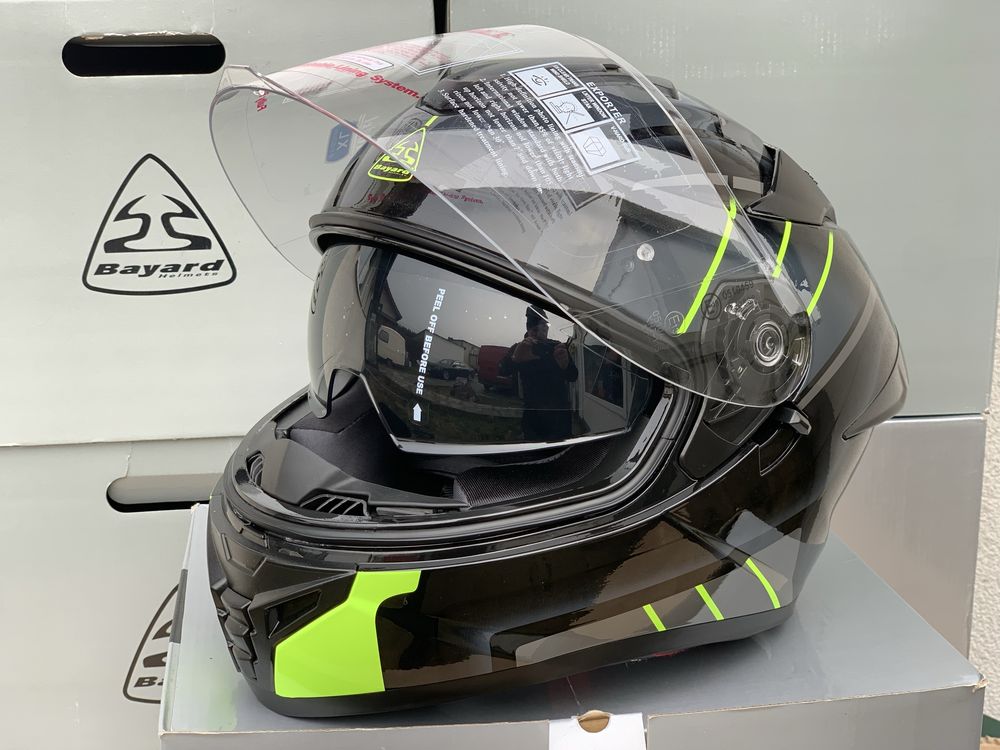 Kask motocyklowy BAYARD SP-68s Unity POLICARBON rozmiar XL Fluo!