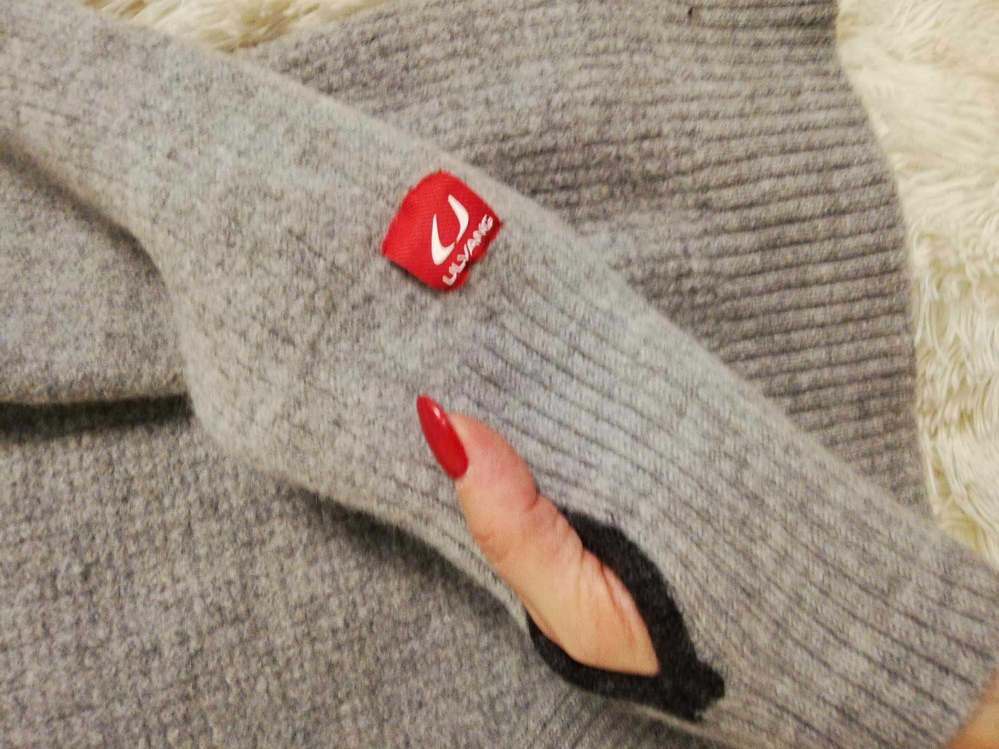 sweter wełniany Ulvang 100%wełna S M 36 38 szary