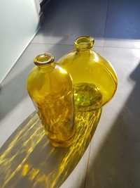 Sprzedam 2 szklane herbaciane artystyczne wazony