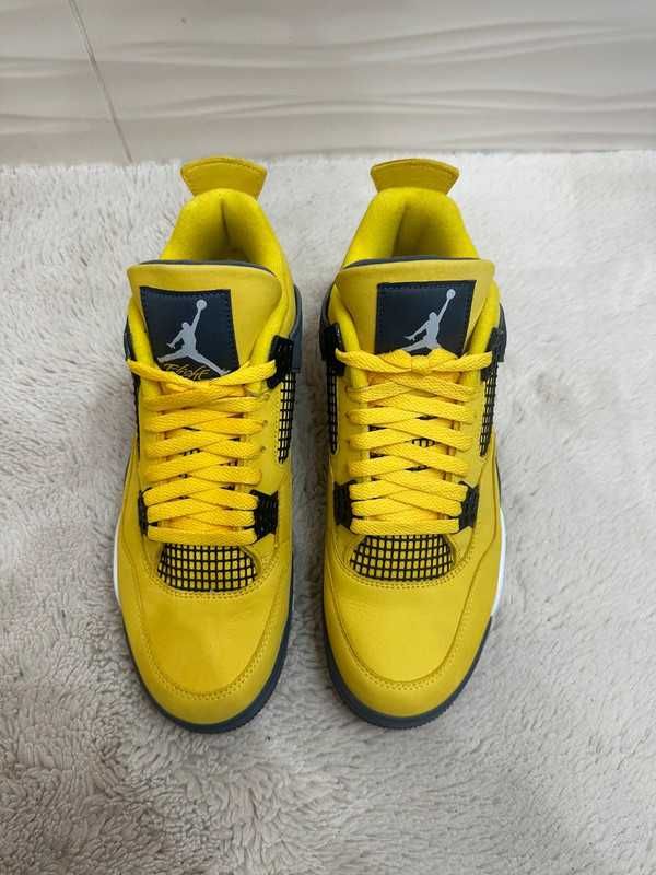 Nowość*NowyJordan4NikeAir4 żółtyUnisexTrampki 44