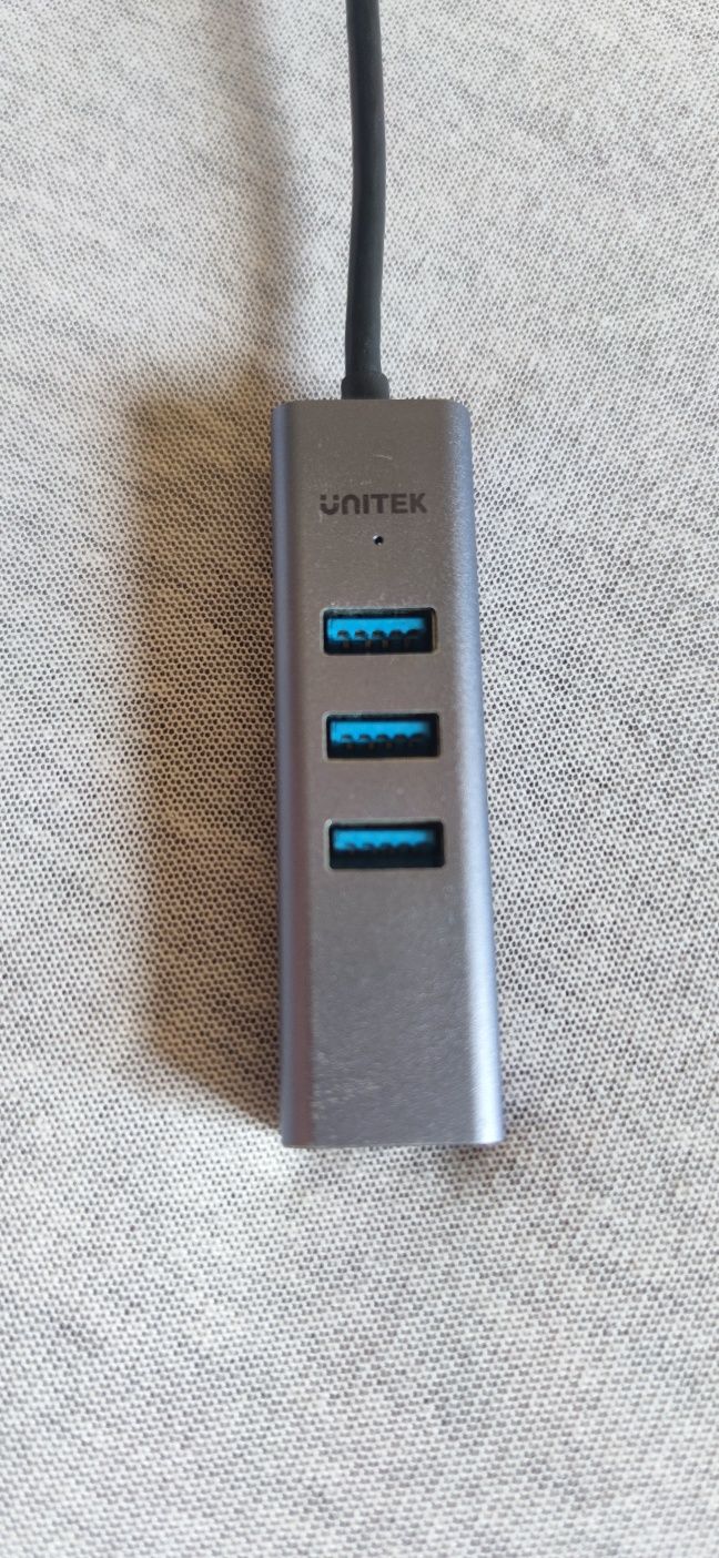 Unitek H1906A Hub USB-A 3.1 3 porty USB + RJ45