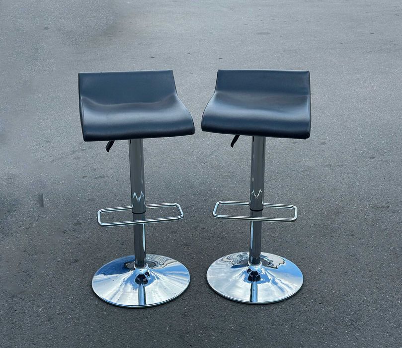 Чорний шкіряний барний стілець/барне крісло/барні стільці/крісла