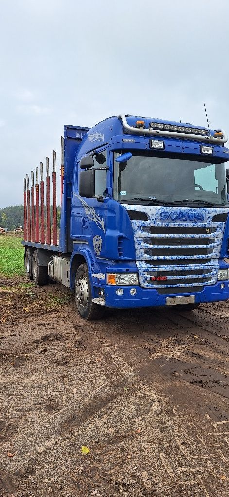 Scania 6x4 do lasu drewna