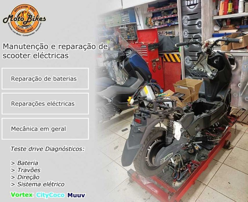 Manutenção e reparação de scooter elétricas
