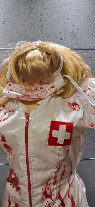 Strój przebranie kostium pielęgniarki zombie
