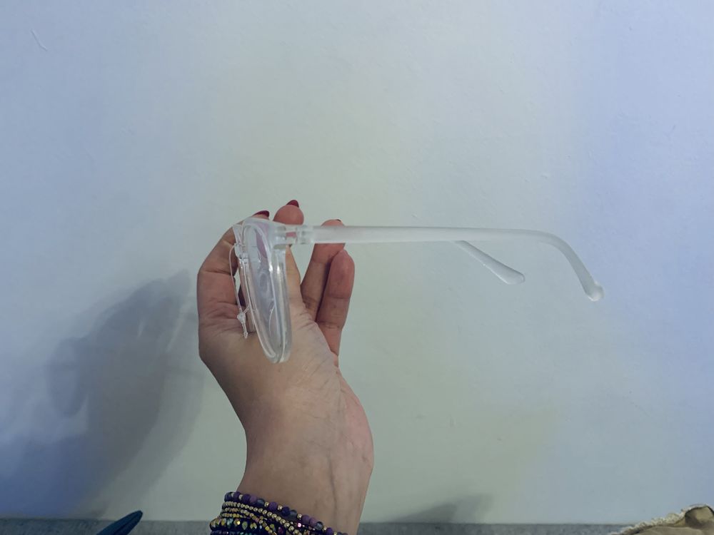 Okulary korekcyjne zerowki oprawki transparentne przezroczyste kujonki
