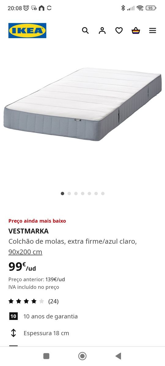 Cama de solteiro nova