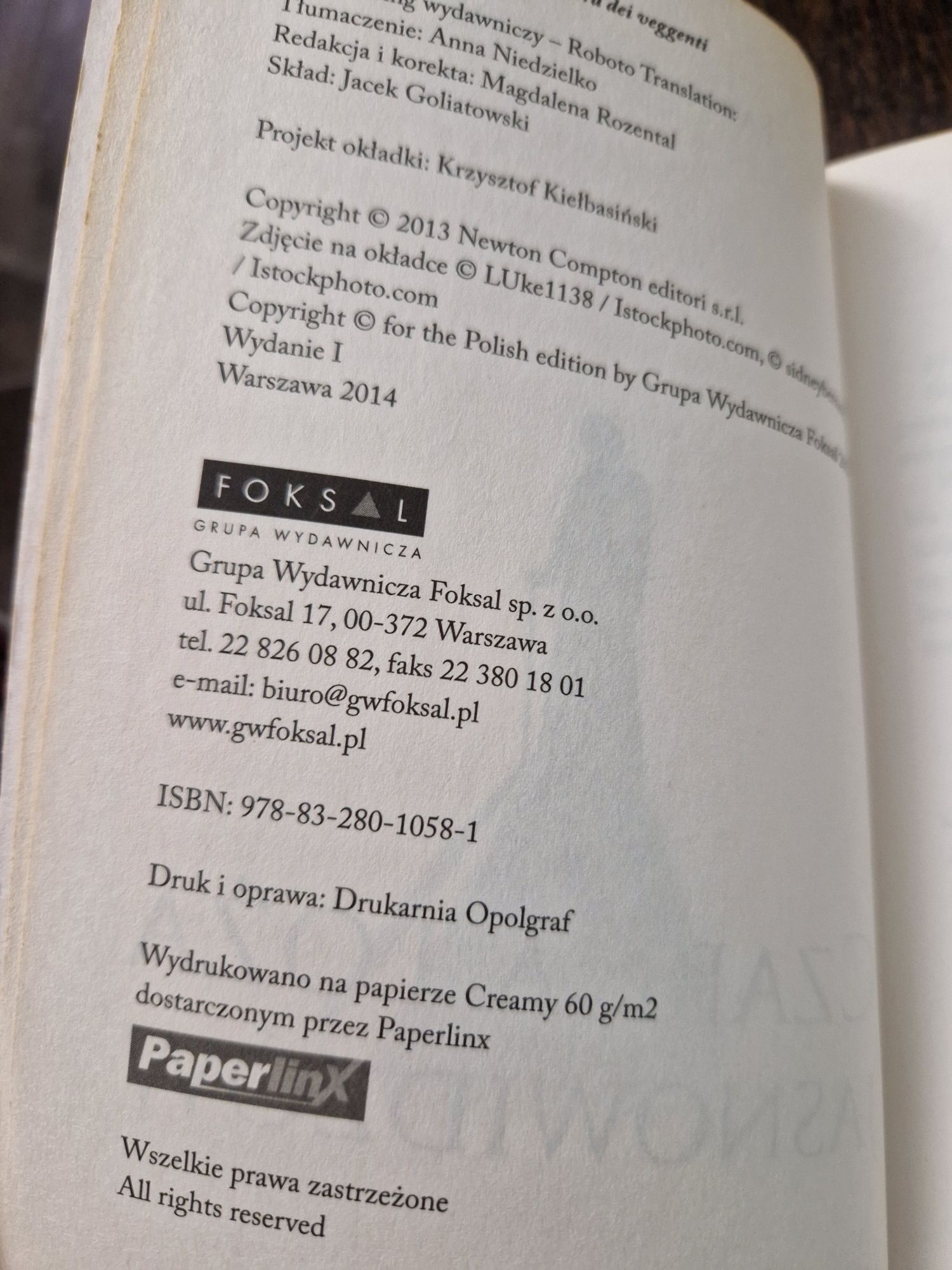 Książka Czarna loża jasnowidzów Fabio Delizzos