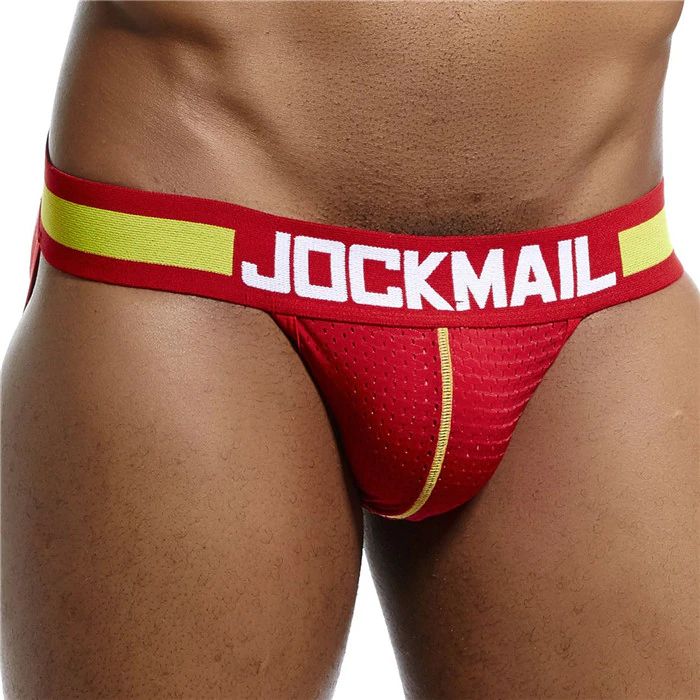 Męskie Otwarte Slipy Jockstrap dla sportowców JOCKMAIL - XL