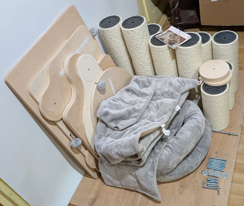 Natural Paradise Drapak Dla Kota 2W1 Amaryllis Jasnoszary NAJWIĘKSZY