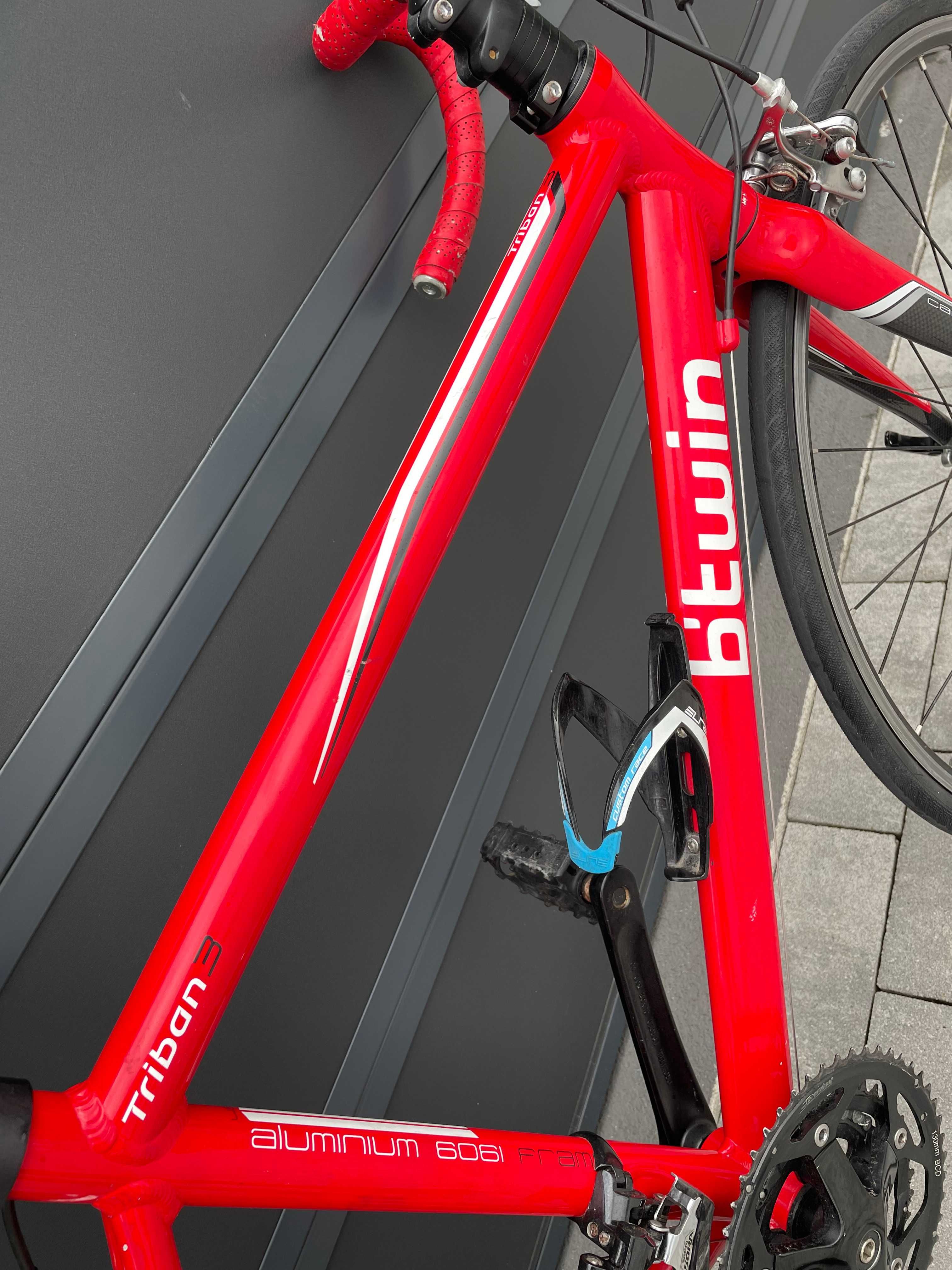 Piękny rower szosowy Carbon Btwin  Shimano wzrost  145-165cm jak nowy
